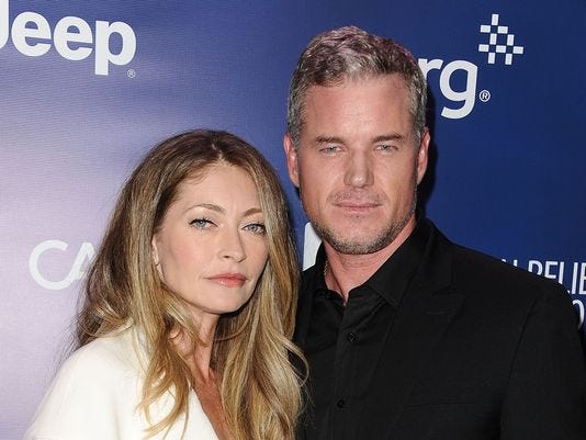    Eric Dane med smuk, Kone Rebecca Gayheart 