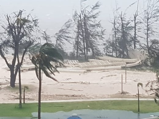 Damage at the Fiesta Resort on Saipan