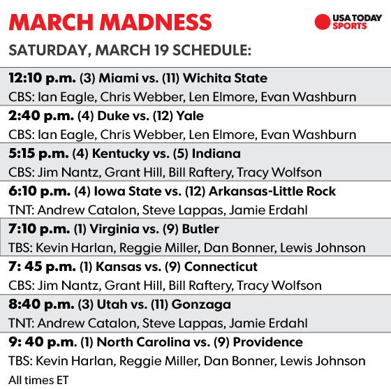 How do you access the March Madness schedule?