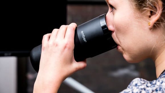 You can sip the Ember travel mug from any direction.