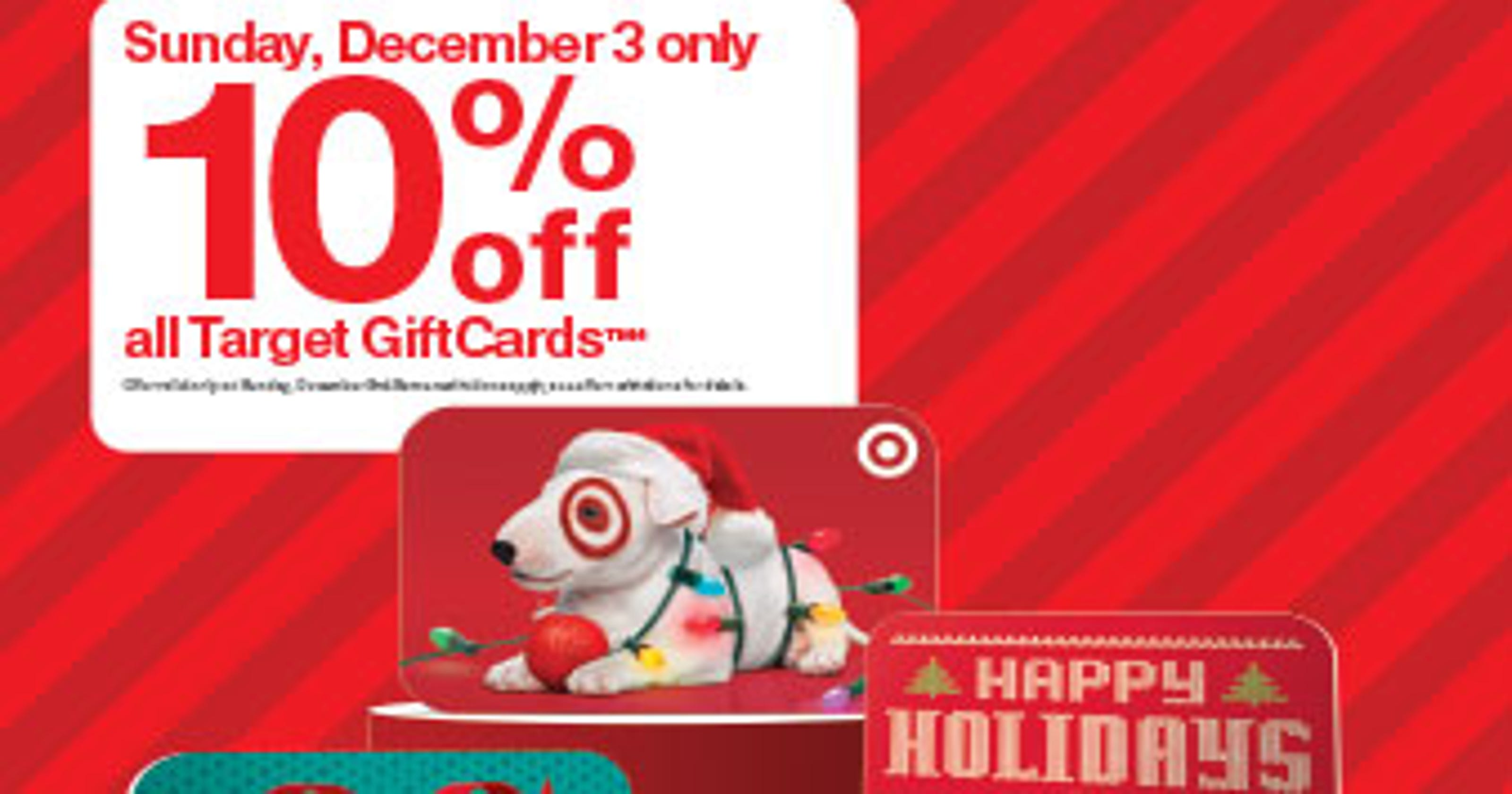 Save 10 percent on Target gift cards during rare oneday only sale