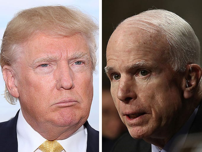 Donald Trump and John McCain have been sparring publicly