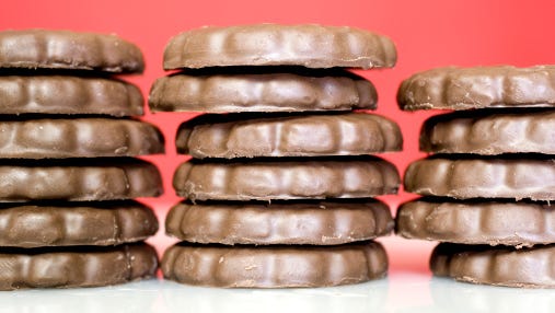 Stack of Mint cookies