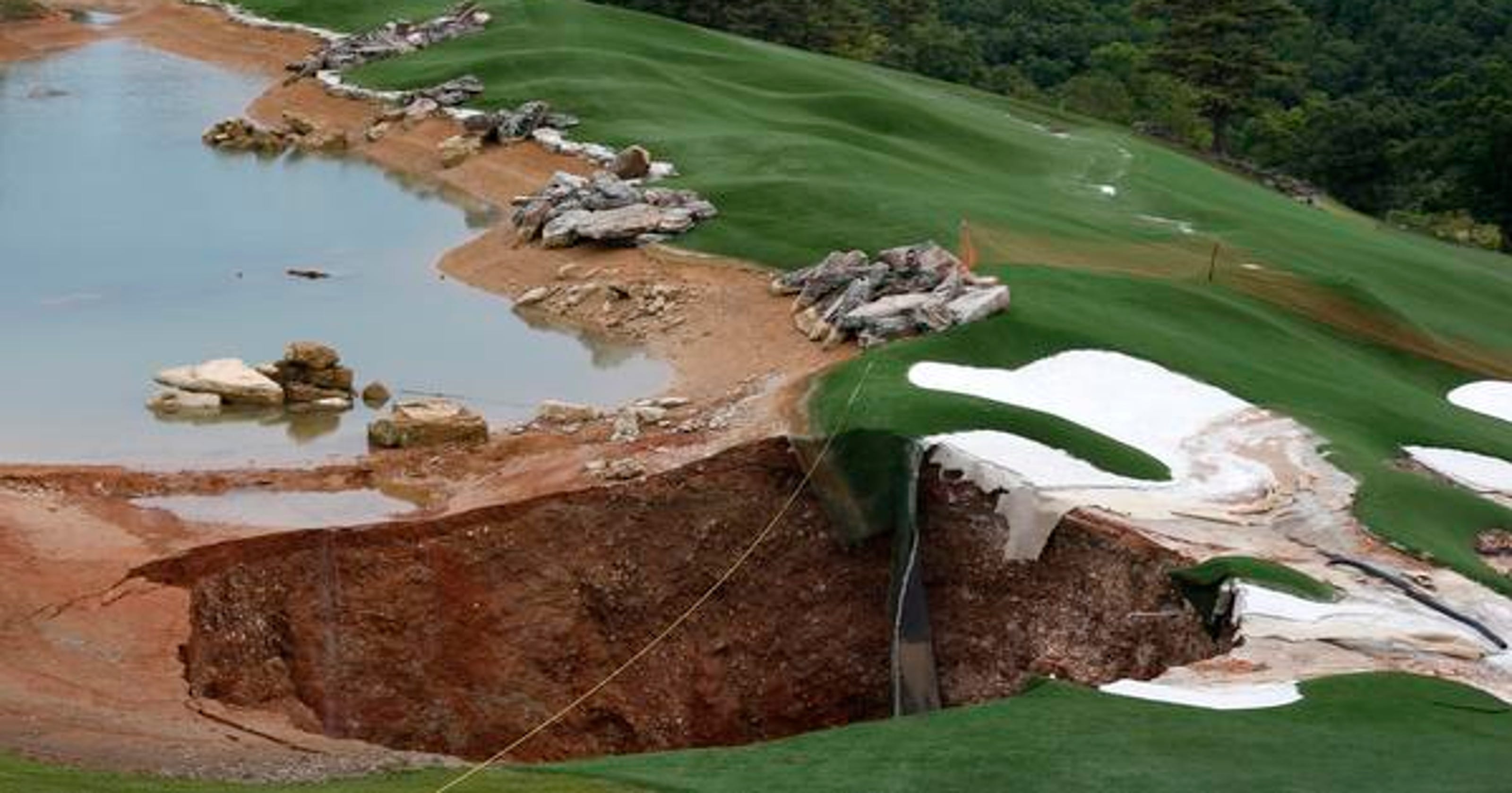 Sinkholes Open Up At Branson Mo Golf Course