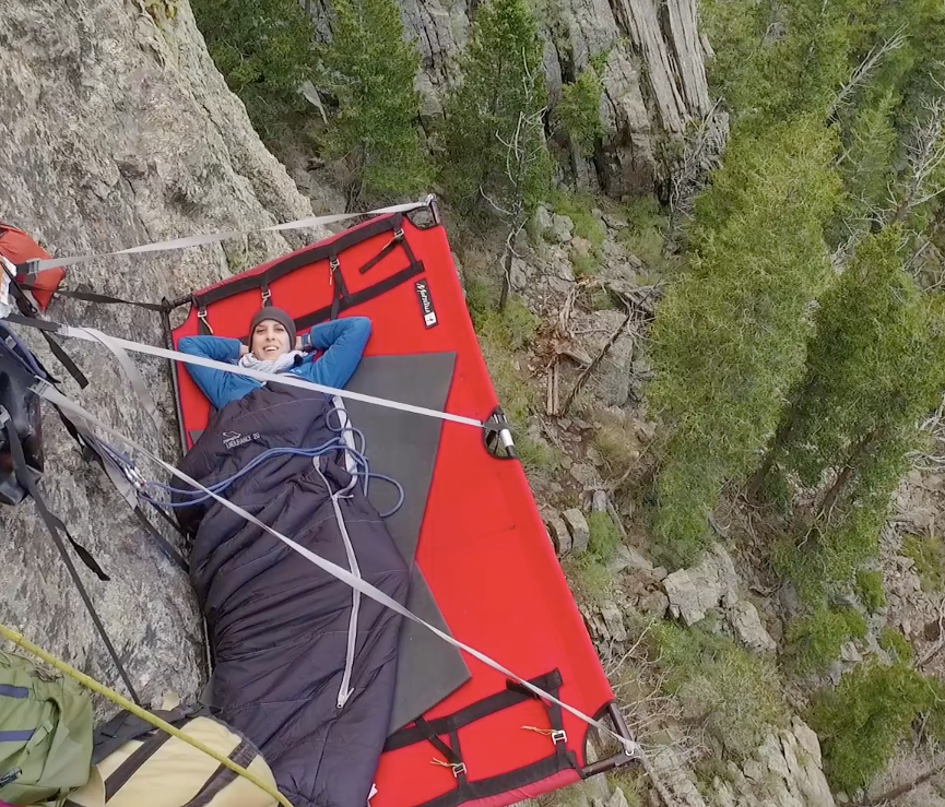 Spend the night snoozing under the stars on a portaledge, a nylon cot no bigger than the size of two sleeping bags.