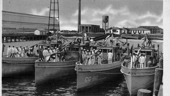 In the 1920s, the Coast Guard defended U.S. coastal waters from rumrunners and bootleggers. This undated photo was taken during the Prohibition era at the Coast Guard station in Cape May County, showing off some of the agency's fleet there.