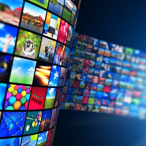 A banner full of video clips.