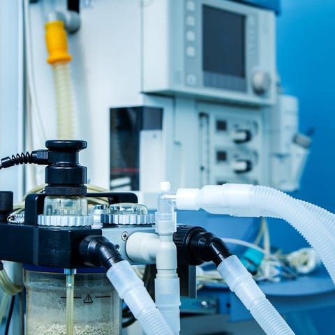 A ventilator in an operating room.