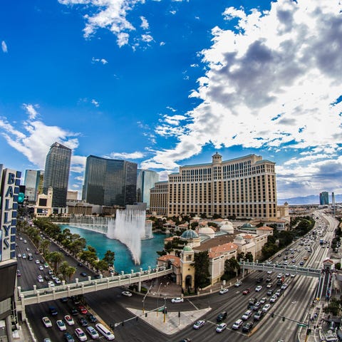 Panoramic of the Las Vegas Strip.