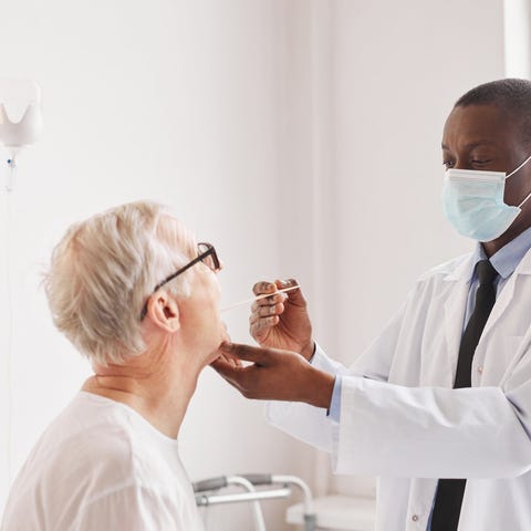 Doctor providing treatment to a patient.