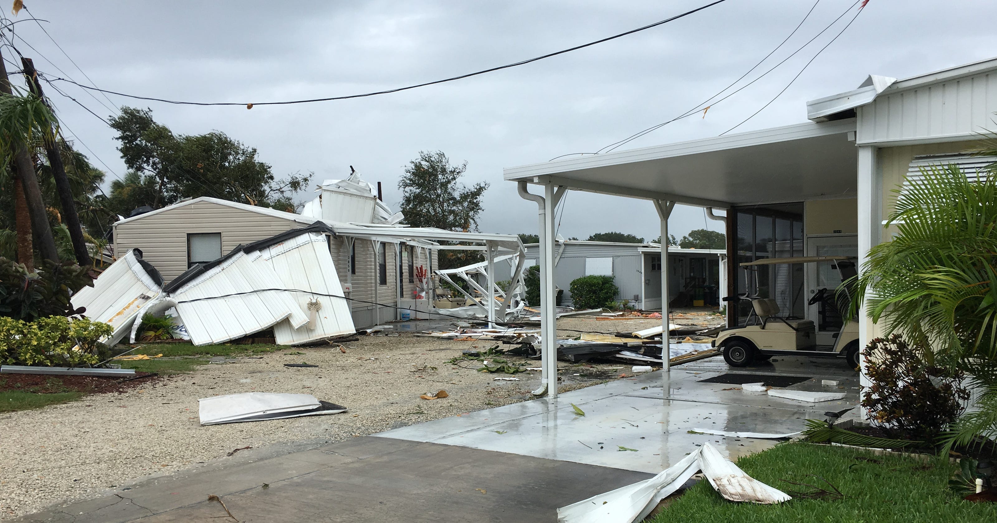 Police Palm Bay tornado destroys six mobile homes
