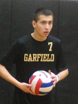 Garfield senior setter Naziril Dymtruk led the team in three categories with 52 service points, 18 aces and 57 assists through April 27.