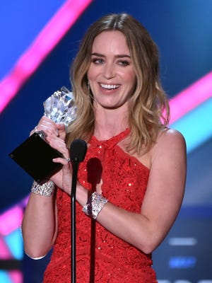 Actress Emily Blunt accepts the Best Actress in an Action Movie award for 'Edge of Tomorrow' onstage during the 20th annual Critics' Choice Movie Awards at the Hollywood Palladium on Jan. 15, 2015, in Los Angeles, Calif.