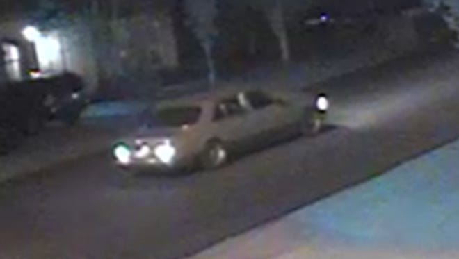 Carson City Sheriff's Office release a security camera photo of a car seen just before and after an incendiary device was placed at a local judge's home.