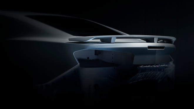 No pictures of the 2016 Chevrolet Camaro have been released, but GM released this teaser view of the vehicle’s broad, dramatic rear fenders.