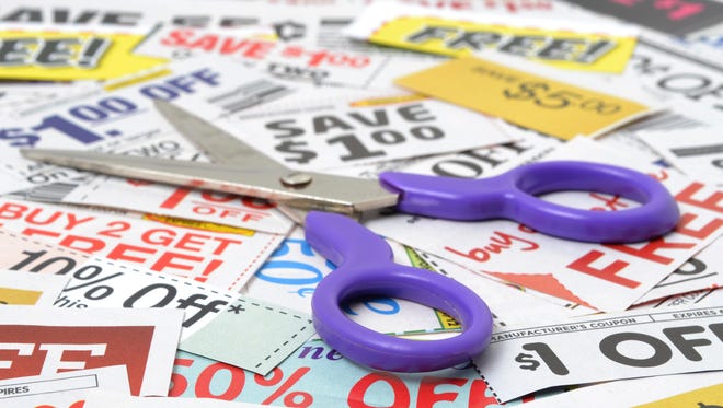 Scissors with grocery coupons