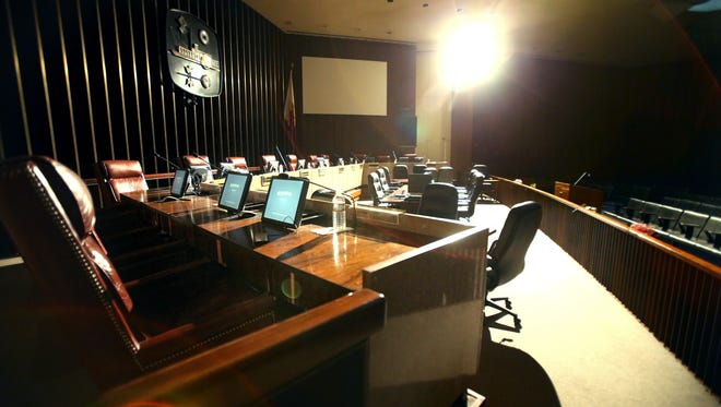 Memphis City Council Chamber inside the Memphis City Hall building.