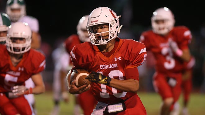 Christoval freshman quarterback Brayden Wilcox leads the Cougars into an important District 3-2A Division I game against defending champion Ozona on Friday, Nov. 3, 2017.
