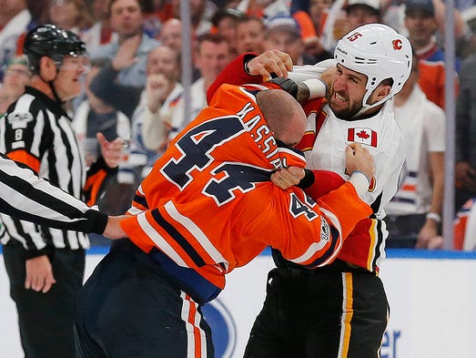Oct. 4: Edmonton Oilers forward Zack Kassian (44) and