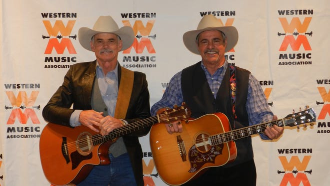 Steve Wade, left, and Richard Elloyan will partner to perform at the Yerington Theatre for the Arts’ annual On the Trail cowboy concert on Jan. 24 at the Jeanne Dini Center.