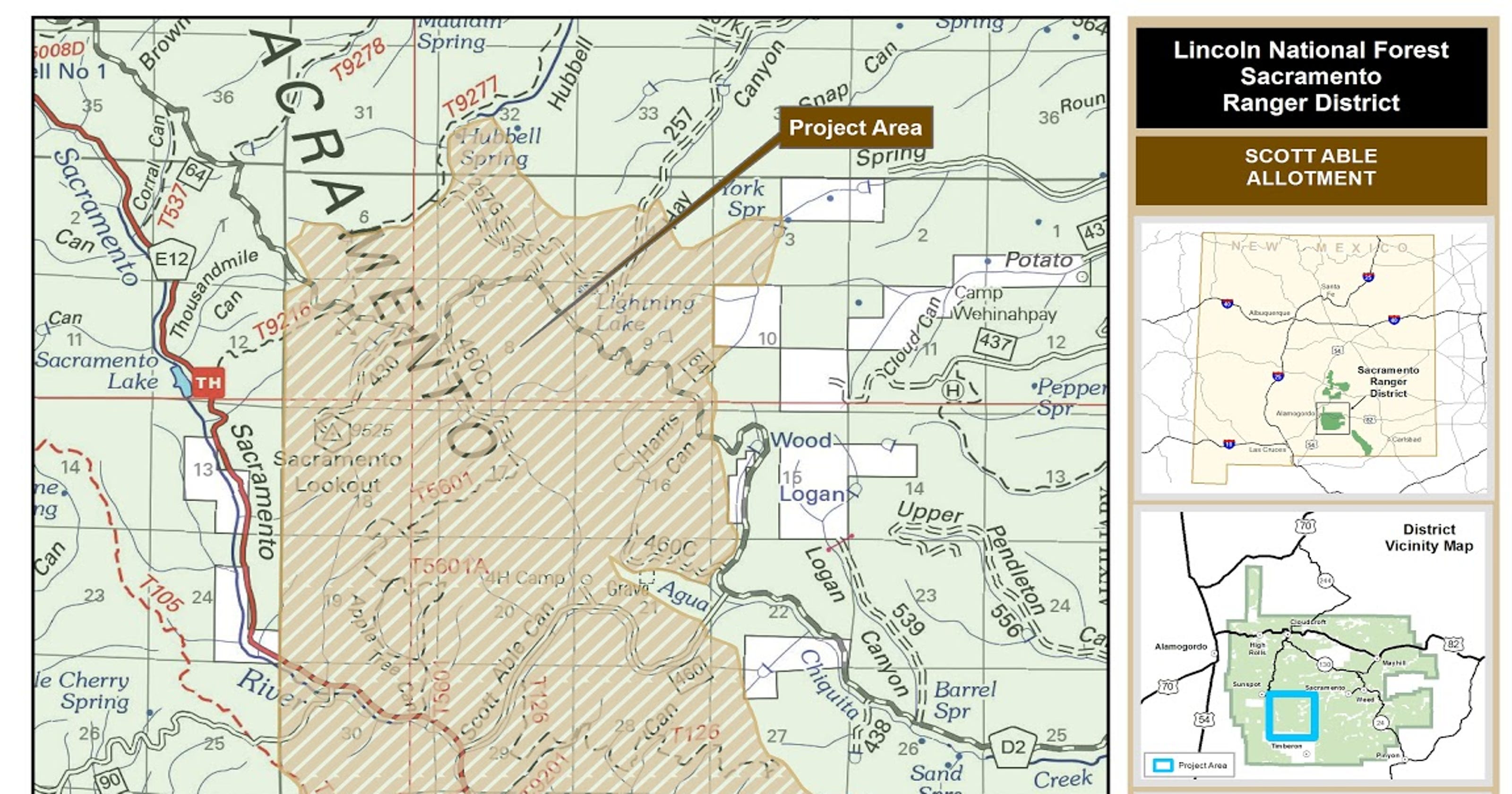 Lincoln Ranger District Map