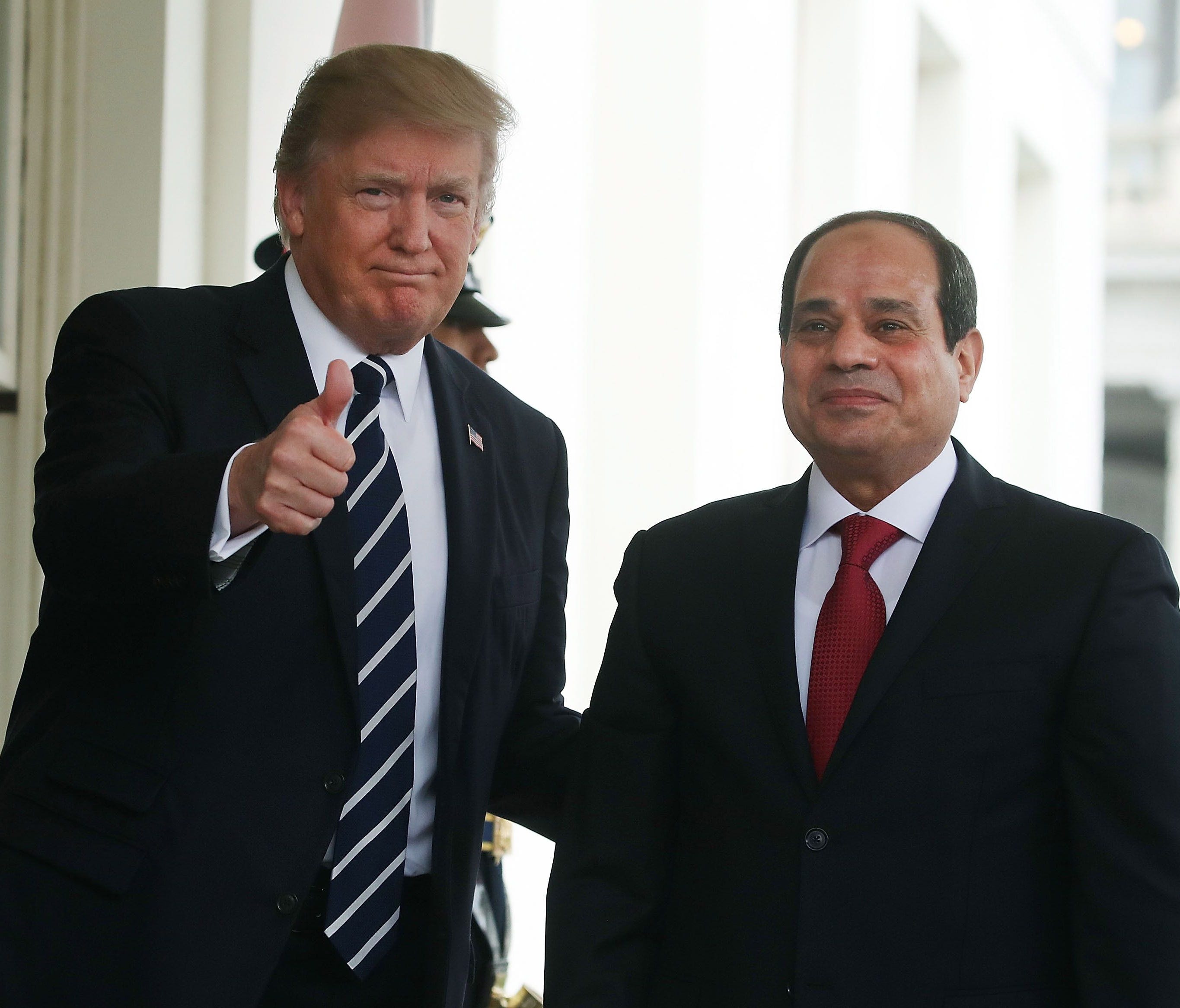 President Trump and Egyptian President Abdel Fattah al-Sisi on April 3, 2017.