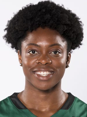 Alyssa James, Binghamton University women's basketball team, 2017-18.