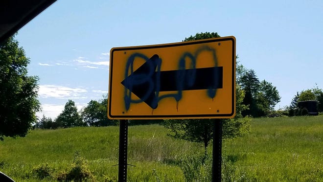 State Police have arrested a suspect for defacing a road sign with the initials of the Black Lives Matter movement. The sign, which has since been replaced, is located at the intersection of Halsey Road and Garrett Drive in Hampton.