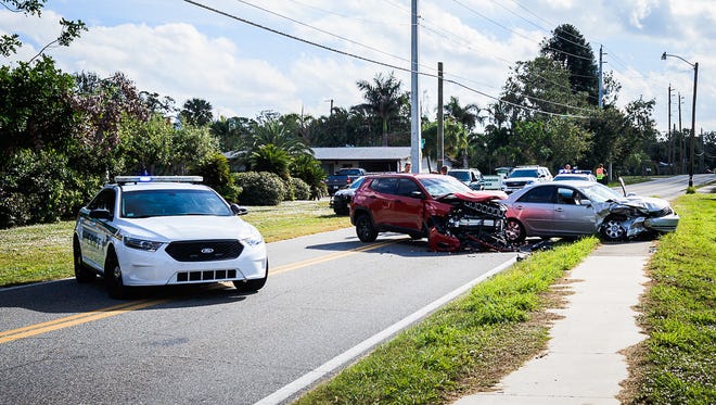 A crash occurred on Tropical Trail near Hunt Drive just before 1 p.m.