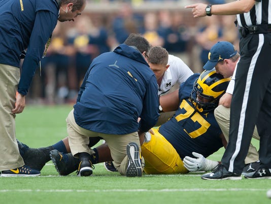Harbaugh Knee Braces Now Mandatory For All Um Linemen