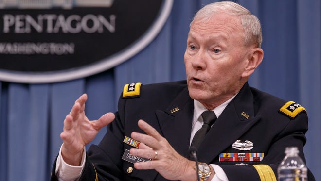 Joint Chiefs Chairman Gen. Martin Dempsey will discuss ongoing operations against Islamic extremists in Syria and Iraq on Sunday.