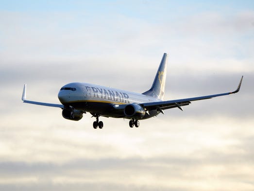 A Ryanair Boeing 737 at Dublin Airport on Sept. 28,