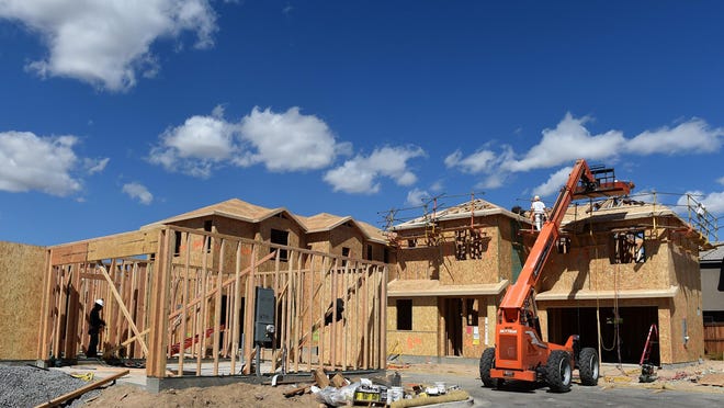 Housing construction continues at Riata Solar Home Community in Sparks on Sept. 17, 2015.