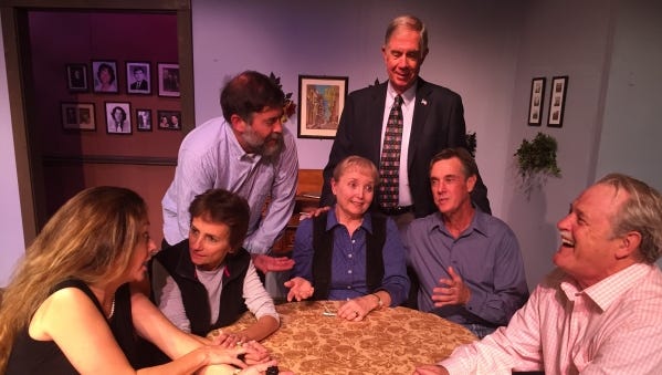 Cast of Barn Theatre’s newest production, “A Nice Family Gathering,” which is a cross between a comedy and drama, centering around the ups and downs of a typical family at the start of the holiday season.