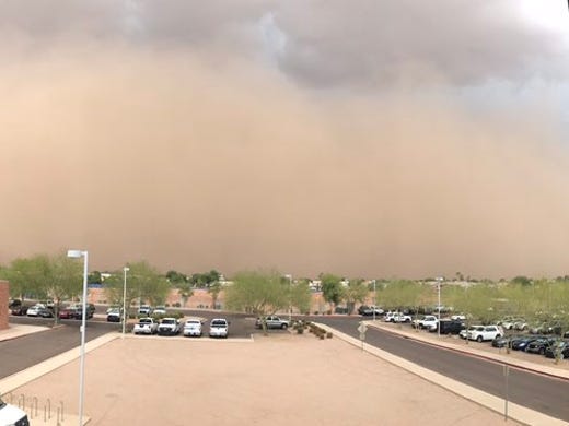 A dust storm takes over the East Valley on July 9,