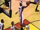 Miami Heat small forward LeBron James (6) dunks against