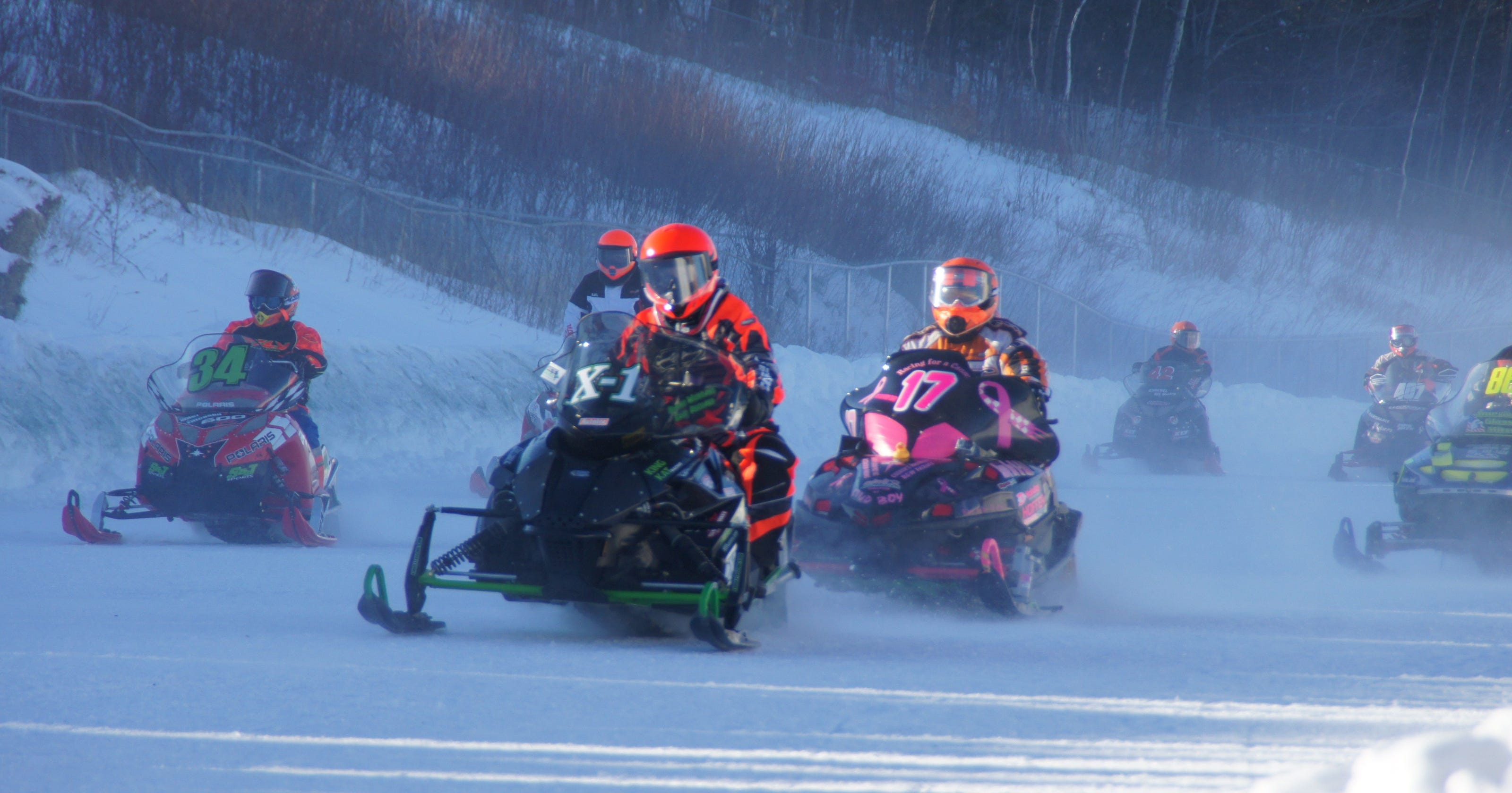 Start your engines with snowmobile racing