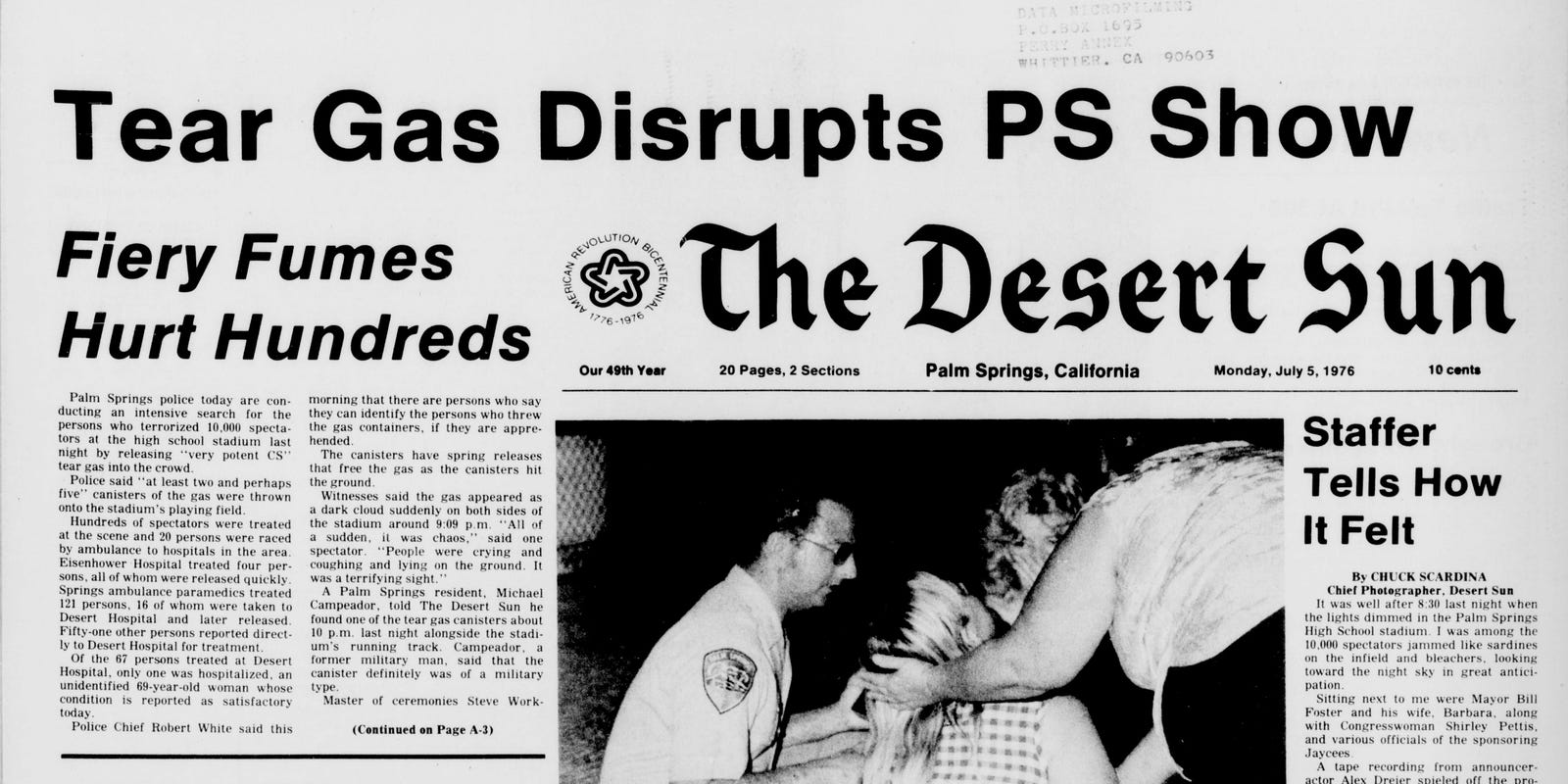 Terrorism Marked 1976 Palm Springs Fireworks Show Terrorism Marked 1976 Palm Springs Fireworks Show