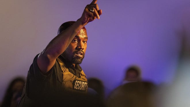 On July 19, 2020, Kanye West makes his first presidential campaign appearance in North Charleston, S.C.