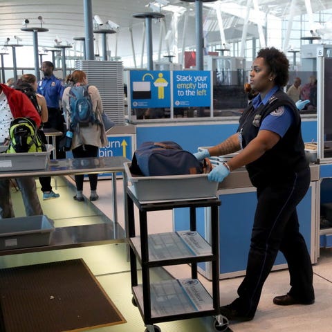 A Transportation Security Administration officer...