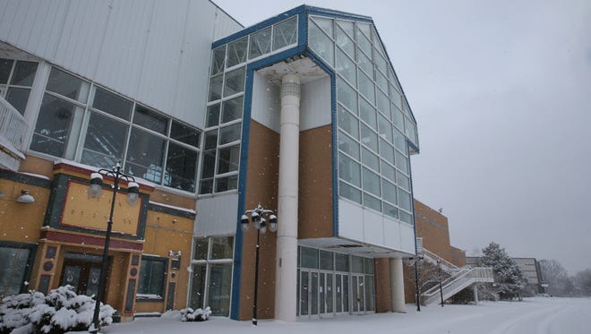 Snow covers the former Medley Centre mall in Irondequoit in January 2016.