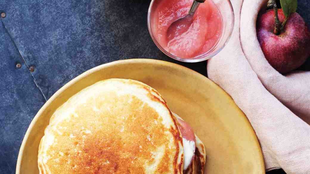 Turn breakfast into dinner with applesauce pancakes