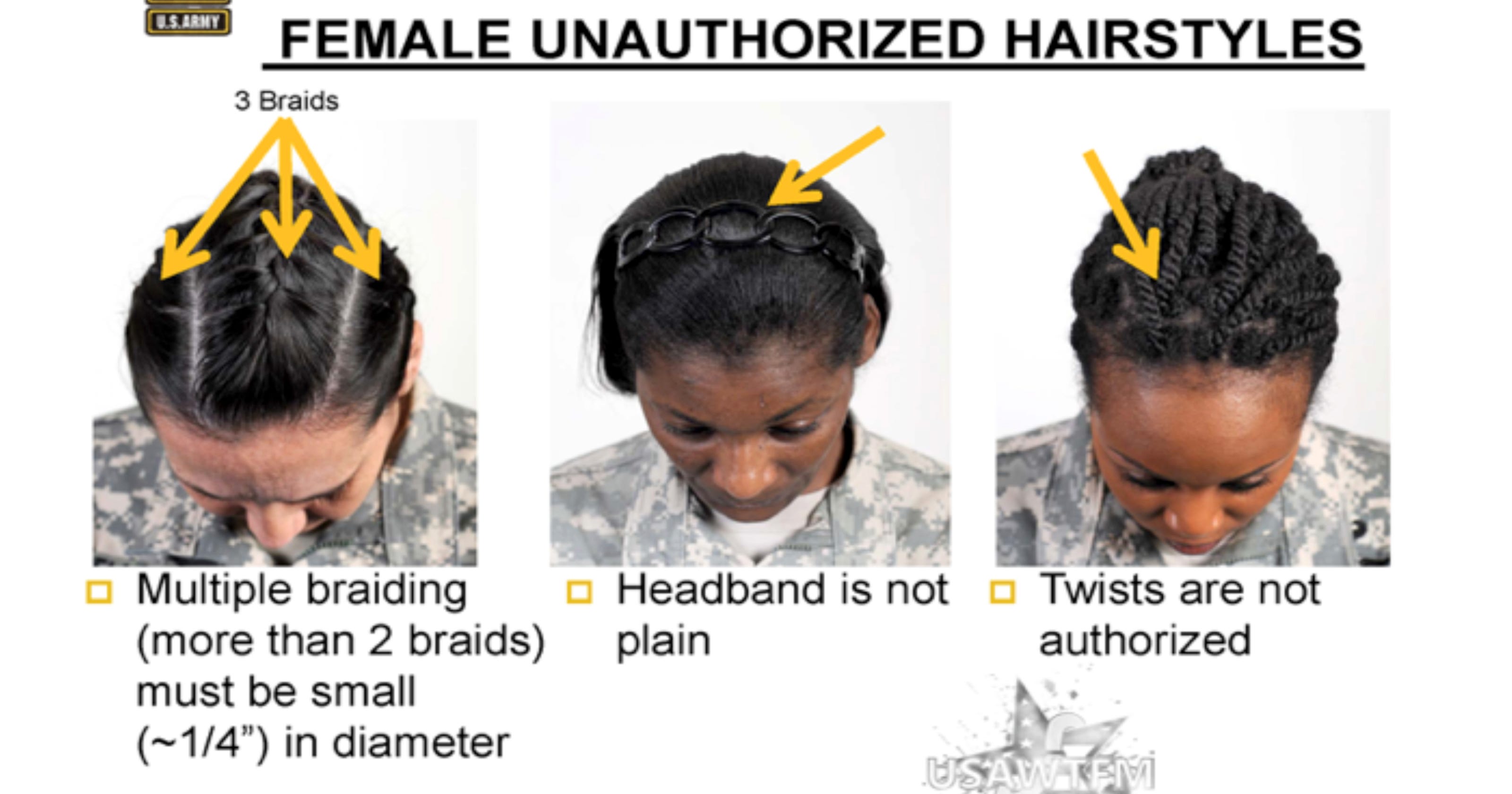 black female troops say grooming rule 'racially biased'