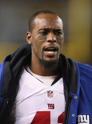 New York Giants cornerback Dominique Rodgers-Cromartie on the sideline during a game against the Pittsburgh Steelers in December.