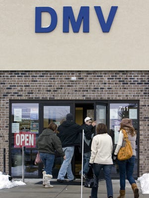 Customers enter the Division of Motor Vehicles service center on Dec. 18, 2009, at 711 W. Association Drive in Appleton, Wisconsin. The station will be open on Saturdays beginning this week.