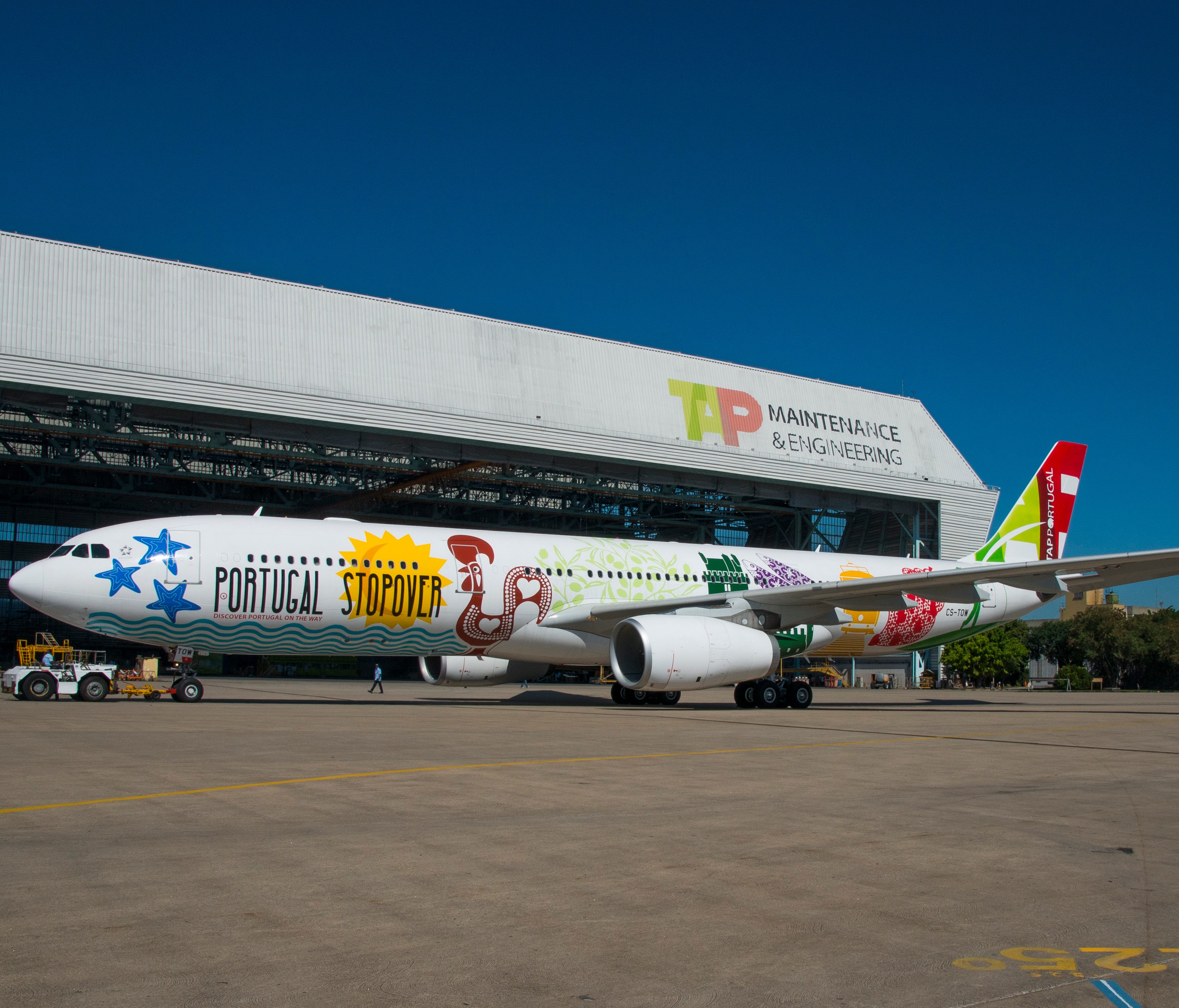 TAP Air Portugal unveiled this special livery to promote its 'stopover program' for passengers connecting through its bases in Lisbon and Porto.