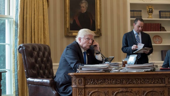 Trump speaks on the phone with Russian President Vladimir