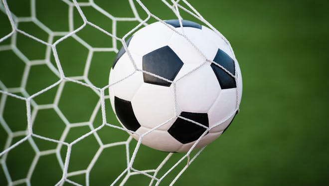 Stock photo: Soccer Ball in Net