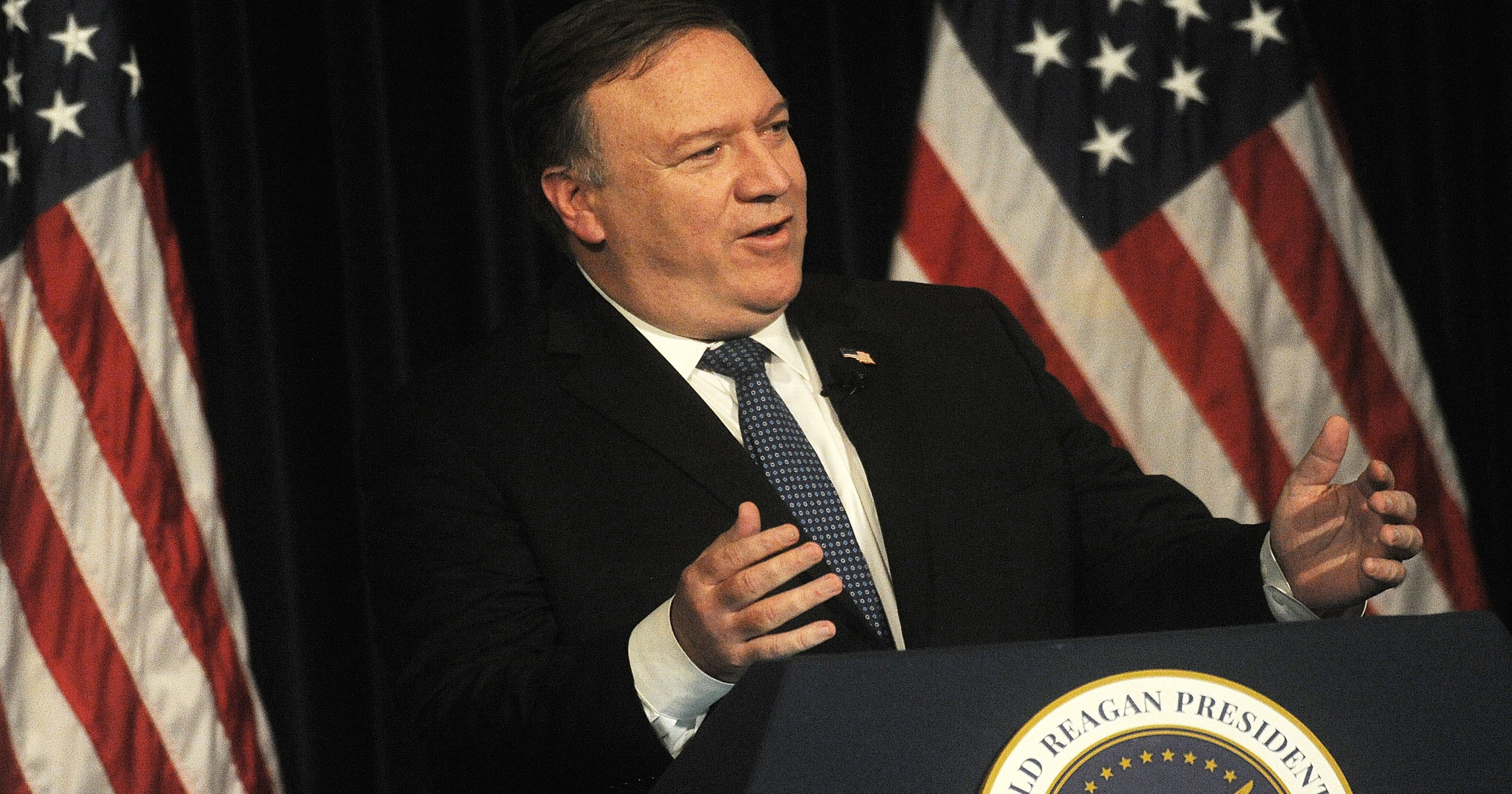Secretary of State Mike Pompeo delivers speech in Simi Valley Secretary of State Mike Pompeo delivers speech in Simi Valley