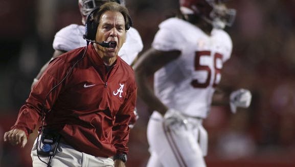 Nick Saban and the Alabama Crimson Tide will look to win its 25th consecutive game Saturday in the SEC title game against Florida in Atlanta.